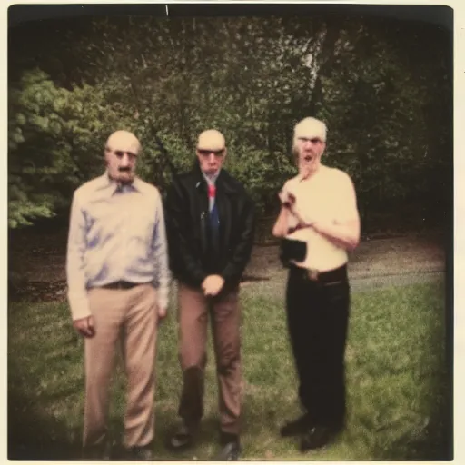 Image similar to found polaroid photo of trash humpers in washington dc