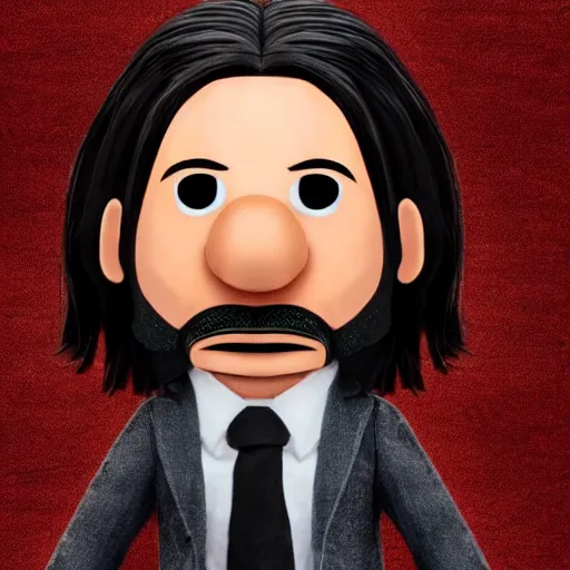 Image similar to John Wick as a muppet