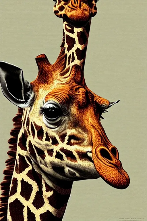 Prompt: mark zuckerberg giraffe, highly detailed, digital art, sharp focus, trending on art station