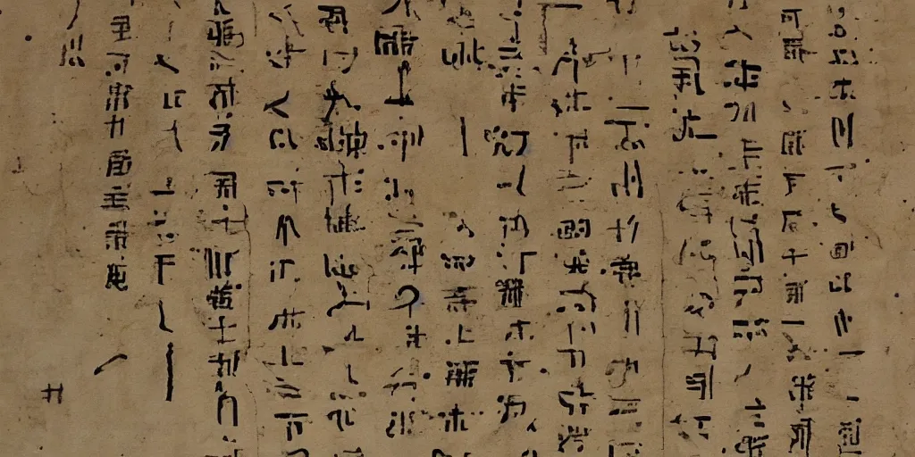 Image similar to papyrus paper with ancient rune text in old ink