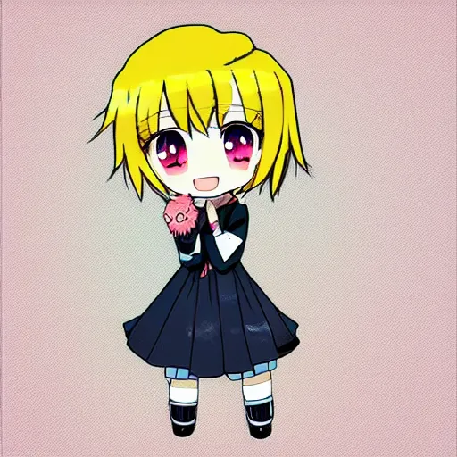 Prompt: cute chibi anime girl