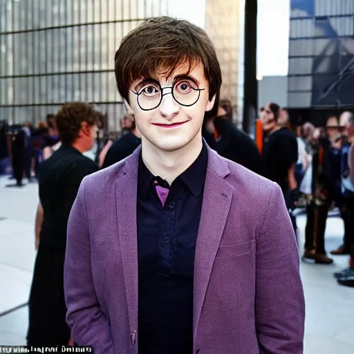 Image similar to attractive harry potter at the iphone launch event, photographed by the daily mail, photograph, canon mark ii, f / 1. 2, 8 k, trending on twitter