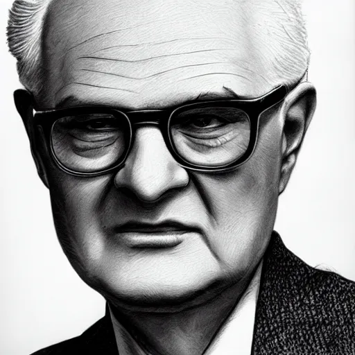 Prompt: pencil illustration of Manolo blahnik highly detailed, cinematic,