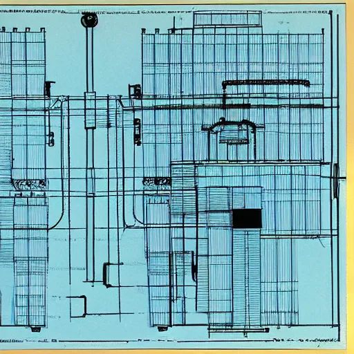 Prompt: blueprint of design of nuclear reactor