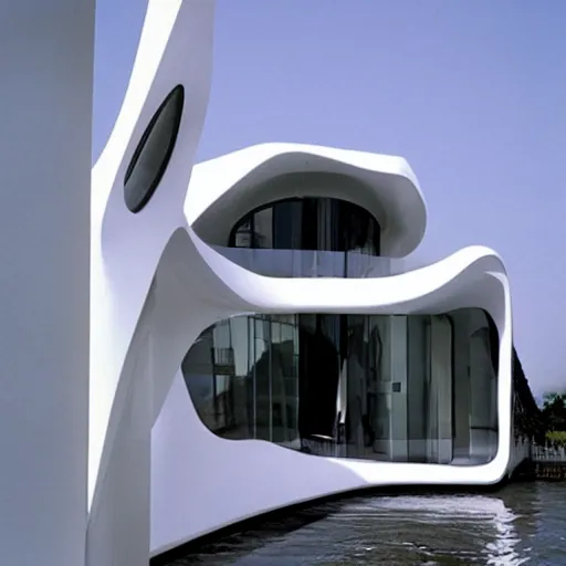 Image similar to house designed by zaha hadid