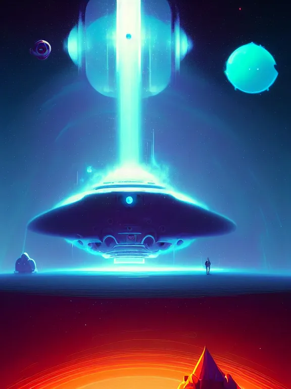 Image similar to robotic expedition of star birth by christopher balaskas and anton fadeev and dan mumford and beeple and norman rockwell, asymmetrical!!, asymmetry!!, hyperrealistic, high contrast, intricate details, ultra detailed, space, nebula, sharp focus, astronomy, science, crisp edges, sharp edges, hdr, mist, reflections