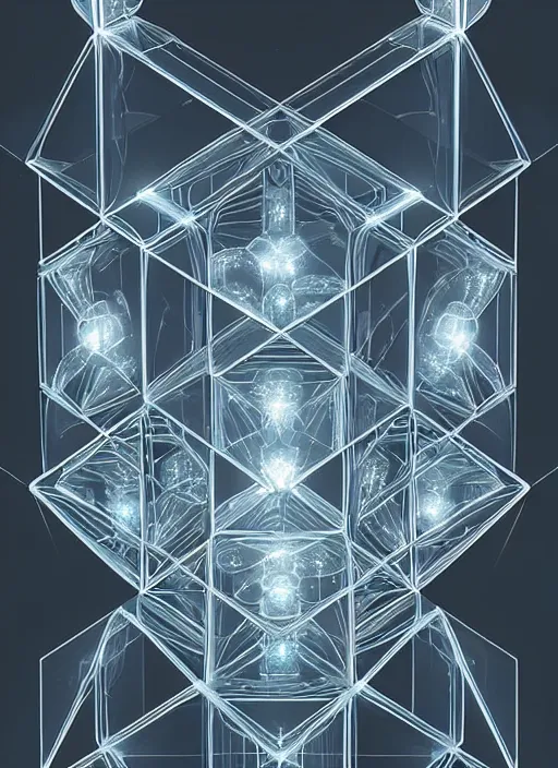 Image similar to symmetry!! product render poster puzzle cube scifi, glowing lights!! intricate, elegant, highly detailed, artstation, concept art, smooth, sharp focus, illustration, art by artgerm