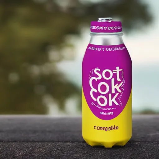 Image similar to a softdrink bottle labelled conk, marketing photo