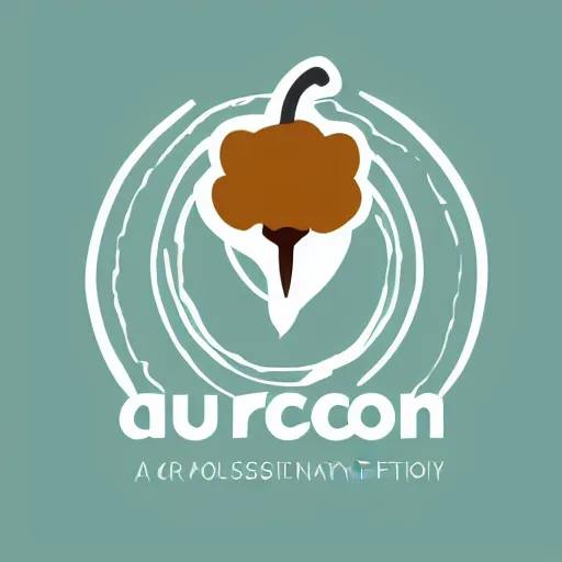 Image similar to A professional logo of a company in the shape of an acorn, vector graphics