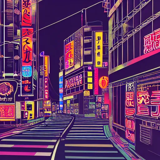 Foto de Tokyo Anime city Lights wallpaper do Stock