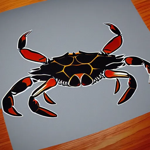 Image similar to crab decal design tribal