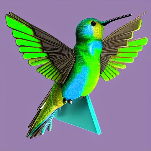 Image similar to ultra realistic cybernetic!!! hummingbird