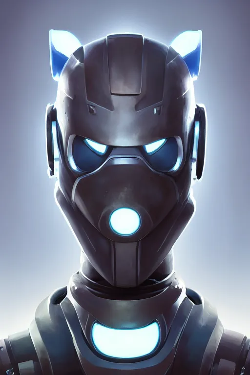 Image similar to epic mask helmet robot ninja portrait stylized as fornite style game design fanart by concept artist gervasio canda, behance hd by jesper ejsing, by rhads, makoto shinkai and lois van baarle, ilya kuvshinov, rossdraws global illumination radiating a glowing aura global illumination ray tracing hdr render in unreal engine 5