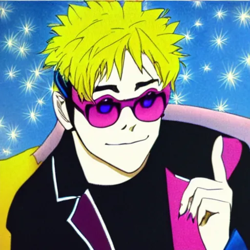 Prompt: Anime Elton John
