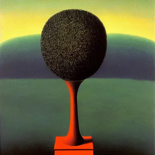 Prompt: the extract of dreams painted by rene magritte dreamscape oil on canvas