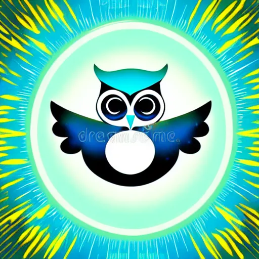 Image similar to cosmic owl logo, vector illustration, gradient, aesthetic, silky texture, hd,