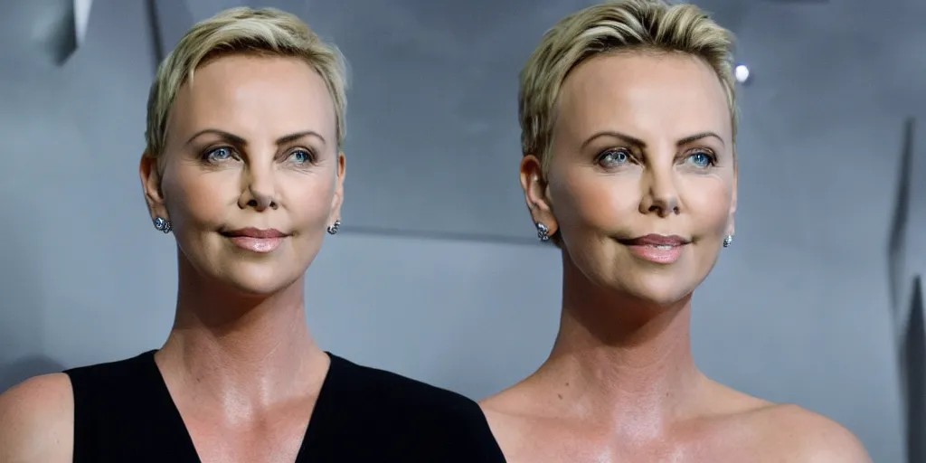 Image similar to Charlize Theron is the captain of the starship Enterprise in the new Star Trek movie