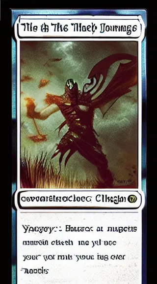 Image similar to magic the gathering card with text