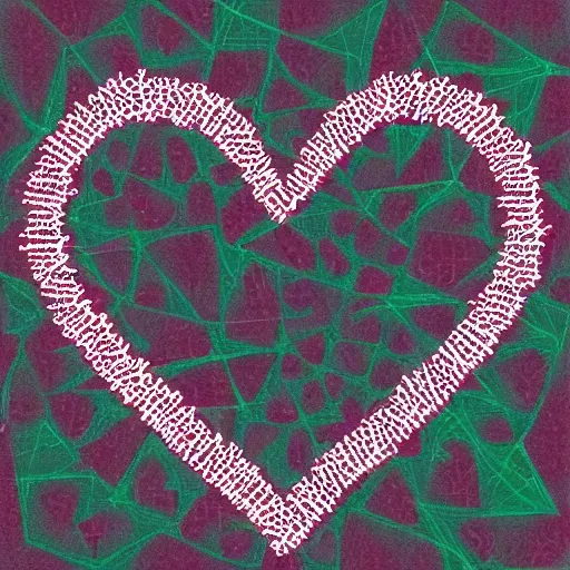 Image similar to “a neural network of hearts”