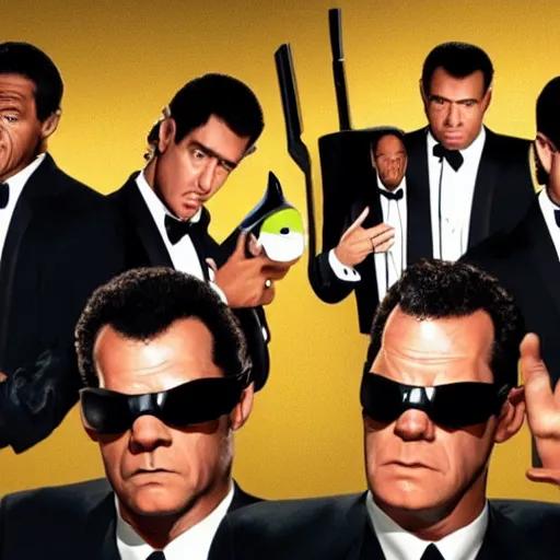 Prompt: Men in Black but they have duck head