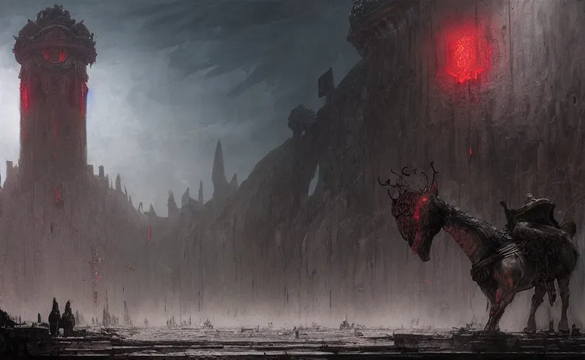 Image similar to ancient arena gladiator, beksinski, wayne barlowe, ruan jia, dark soul concept art, for honor charector concept art, the hobbit concept art