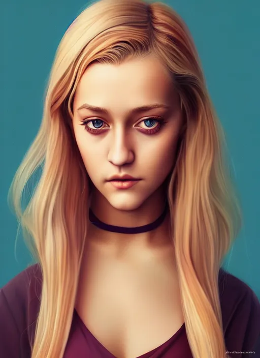 Prompt: full body gorgeous young Maika Monroe, realistic character concept, full body pose, autumn, makeup, shorter neck, illustration, symmetrical eyes and body, cinematic lighting, detailed realistic symmetrical eyes, artgerm, Joshua Middleton, single face, insanely detailed and intricate, beautiful