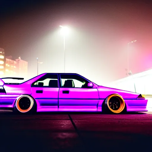 Image similar to a car JZX90 turbo drift at illegal car meet, Saitama prefecture, city midnight mist lights, cinematic color, photorealistic, highly detailed wheels, 50MM