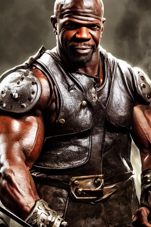 Prompt: Terry crews portrayed as a Dungeons and Dragons berserker