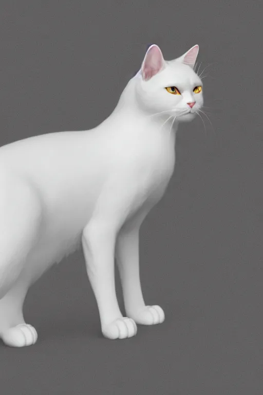 Image similar to a white cat with blue eyes wearing a red formal overcoat, hyperrealistic, concept art, octane render, unreal engine 5, realistic and defined face, profile picture, digital art, pixar and disney style, symmetrical, high quality, highly detailed, high coherence, path traced, house background, low contrast, beautiful, elegant clothes