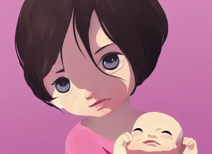 Prompt: a newborn baby. clean cel shaded vector art. shutterstock. behance hd by lois van baarle, artgerm, helen huang, by makoto shinkai and ilya kuvshinov, rossdraws, illustration, art by ilya kuvshinov