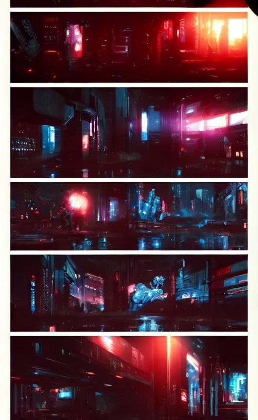 Image similar to Sci-Fi cyberpunk Comic page made up of art by the best artists Trending on Artstation. Paneling style by Bill Sienkiewicz. Octane render, Raytracing, 3d masterpiece, fantastic lighting by James Gurney.. Slice-of-life mundane genre.