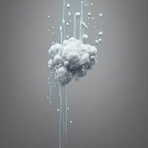 Prompt: underwater ink, simple and clean illustration, white background, liquified, highly detailed, photorealism, digital art, 3 d object, octane rendering, unreal engine, by alberto seveso