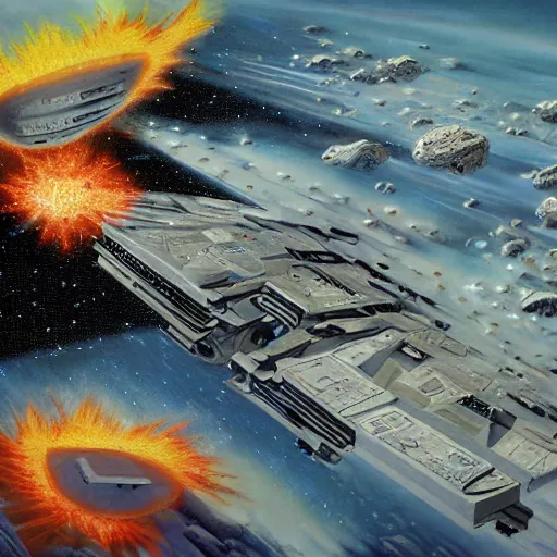 Image similar to the destruction of alderaan by greg ruthkowski