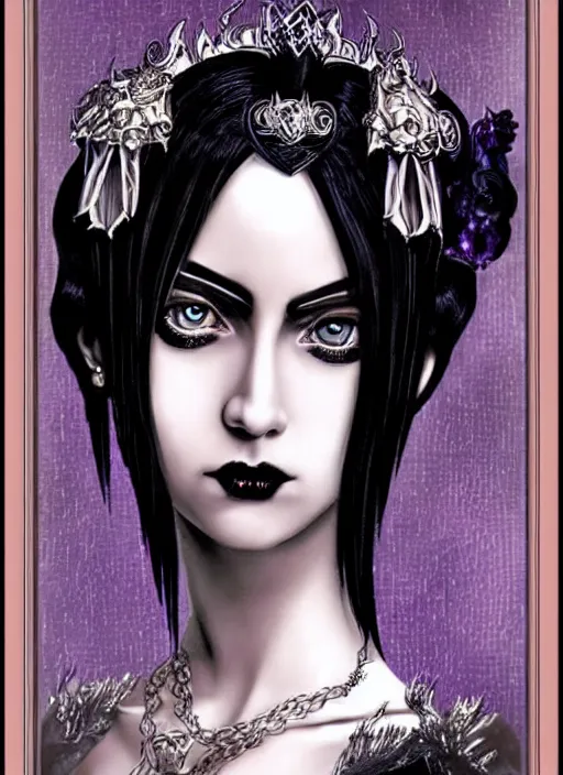 Prompt: ( ( gothic # ) ) princess portrait *. *. by battle angel alita * *, rene lalique, highly detailded