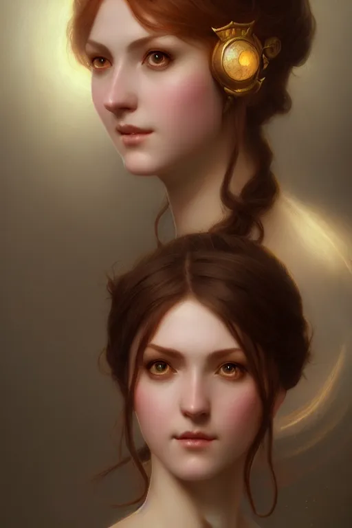 Image similar to a portrait of a Fey, illustration, soft lighting, soft details, painting oil on canvas by Edmund Blair Leighton and Charlie Bowater octane render trending on artstation d&d characters, 4k, 8k, HD