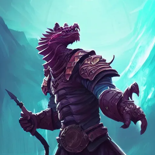 Image similar to handsome dragonborn portrait, maya ali mage, gloomhaven, dynamic lighting, gaudy colors, octane render aesthetic, matte painting concept art, official fanart behance hd artstation by jesper ejsing, by rhads and makoto shinkai and lois van baarle and ilya kuvshinov and rossdraws