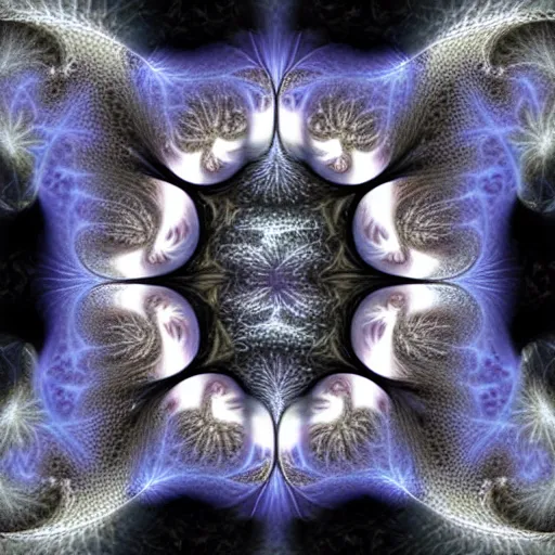 Image similar to highly detailed fractal of screaming faces