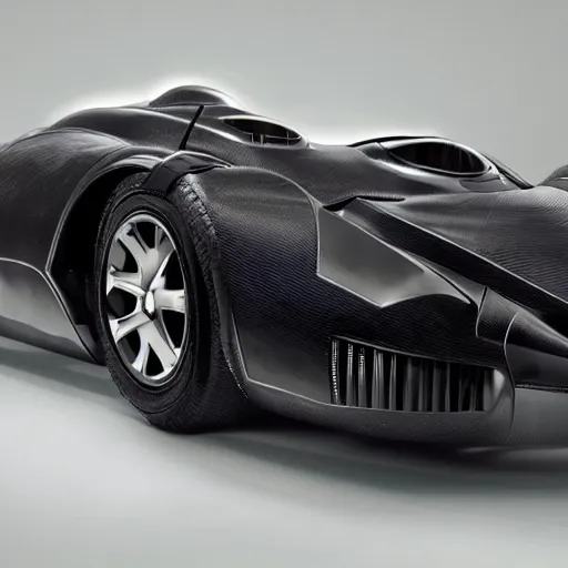 Image similar to Batmobile designed by Bugatti, full image, Batmobile, promotional photo Batmobile