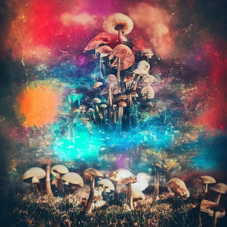 Image similar to double exposure of dally life, symbols of live, explosion, love is the most relevant theme, love is infinity, love is begin of all, 8 k resolution, artistic mode, artistic, trending on instagram, long exposure, love art, serious, fantasy and dreams vibes, mushrooms style and macro style