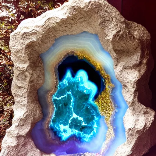 Image similar to Geode portal in a space