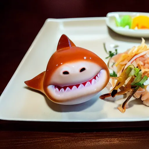 Image similar to baby shark served at a Japanese restaurant