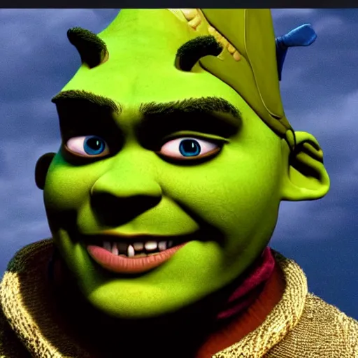 Image similar to johnny depp as shrek