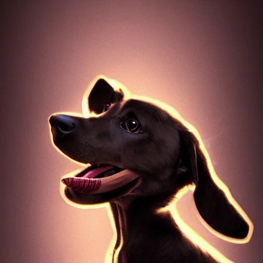 Image similar to a dog wearing smoking a cigar, dramatic lighting, cinematic, establishing shot, extremly high detail, photorealistic, cinematic lighting, concept art, artstation, style by greg rutkowsky