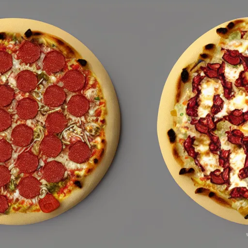 Prompt: wireframe pizza, hyperdetailed, unreal engine render, 8 k