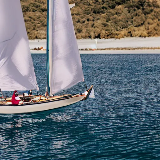 Prompt: a trieme sailing in a bathtub, photography