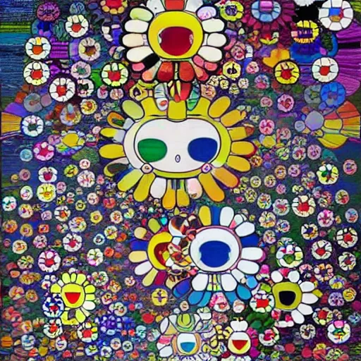 Prompt: art by takashi murakami,