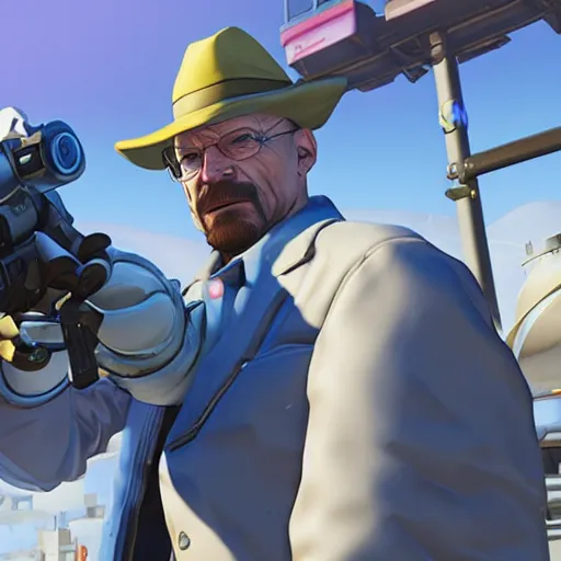 Image similar to walter white in overwatch