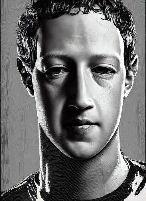 Prompt: portrait of mark zuckerberg with demon eyes and snake tongue, hyper detailed, digital art, trending in artstation, cinematic lighting, studio quality, smooth render, unreal engine 5 rendered, octane rendered, art style by klimt and nixeu and ian sprigger and wlop and krenz cushart.