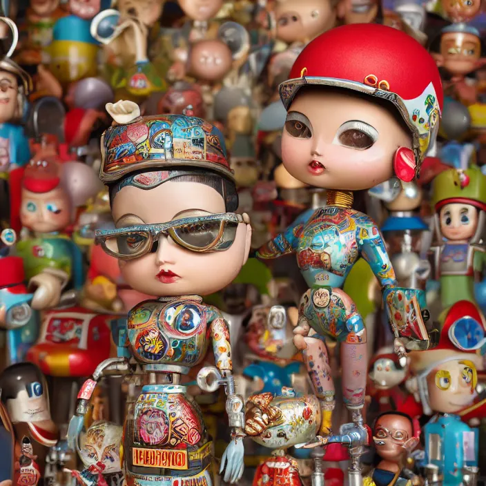 Prompt: closeup portrait of tin toy retro living room, depth of field, zeiss lens, detailed, symmetrical, centered, fashion photoshoot, by nicoletta ceccoli, mark ryden, lostfish, breathtaking, 8 k resolution, extremely detailed, beautiful, establishing shot, artistic, hyperrealistic, octane render