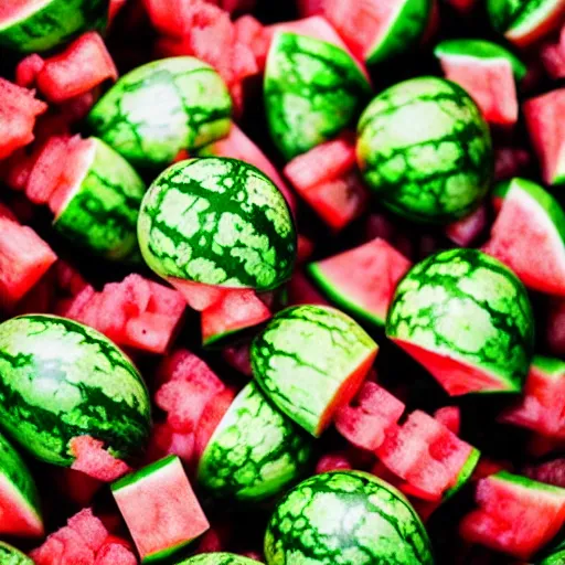 Prompt: close up high resolution photo of a watermelon spaghetti, very tasty, food photography, instagram, ultra detailed, trending